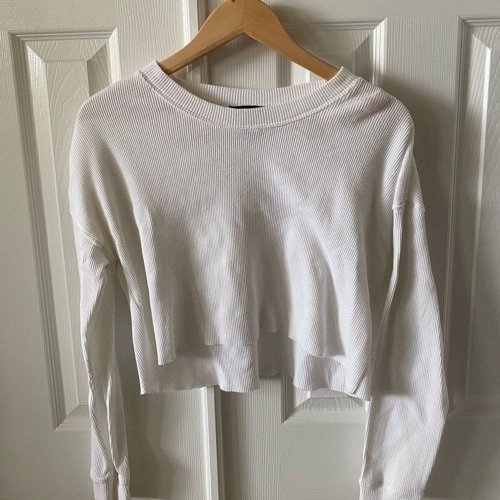 Waffle knit long sleeve